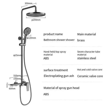 Rose Gold Bathroom Shower Cold Mixer Bath Shower