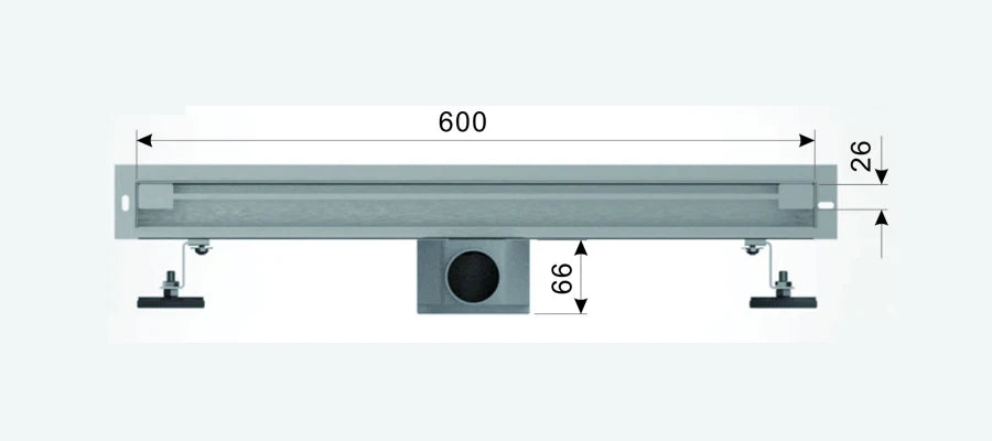Wall Floor Drain 60cm 24 Inch Stainless Steel
