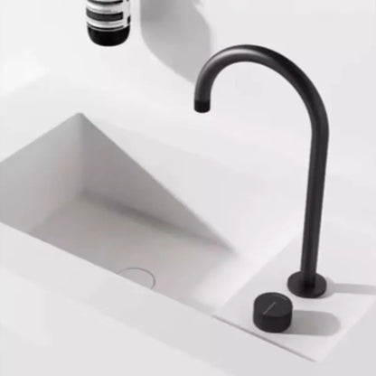 Tuqiu Black Basin Faucet Bathroom Faucet Two Holes