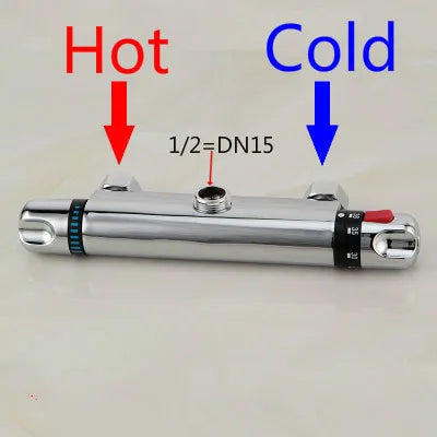 Brass Intelligent Thermostatic Shower Faucet Concealed Cold Water