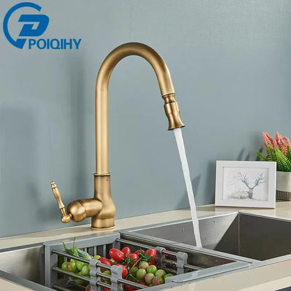 Brushed Gold Thermostatic Shower Mixer Valve Brass 3-Ways