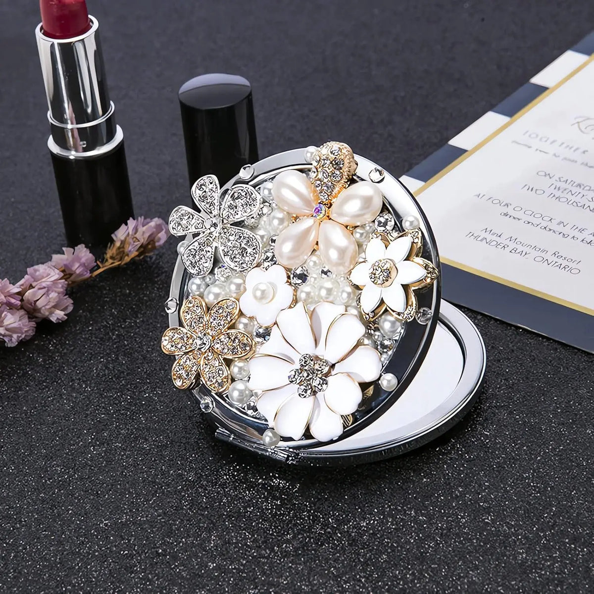 Compact Mirror 1x/2x Magnification Pocket Mirror Women 3inch