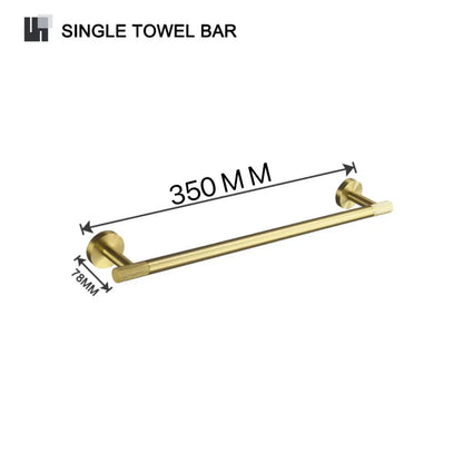 Brushed Gold Towel Bar Toilet Seat Rack Robe