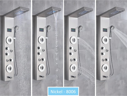 Led Shower Panel Tower System Rain Waterfall Shower