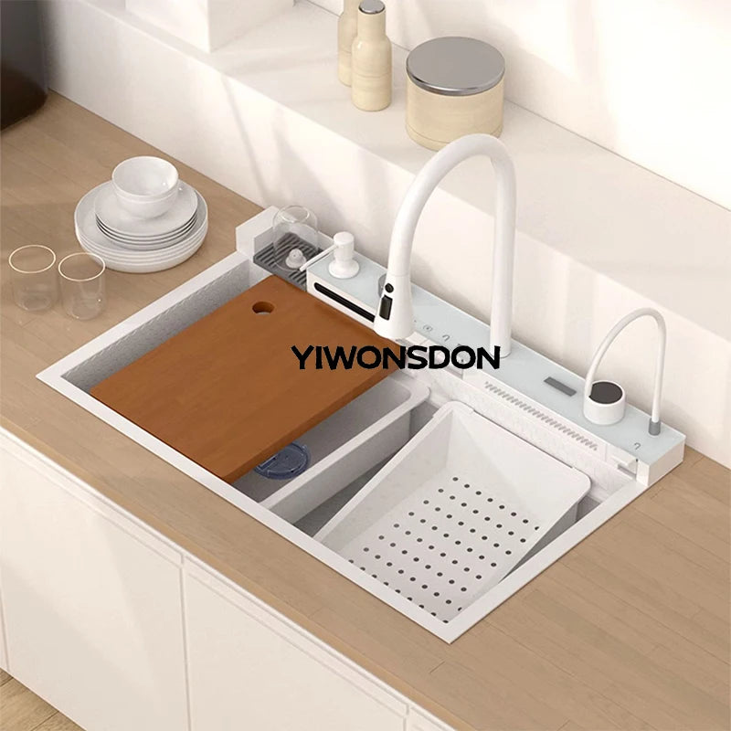 Nano Black Sink Large Slot Integrated Digital Display