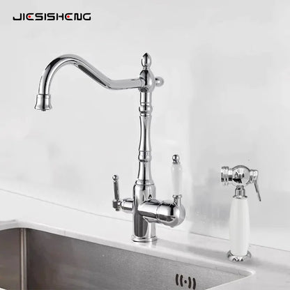 Brass Light Luxury Three-In-One Pure Water Faucet Sink