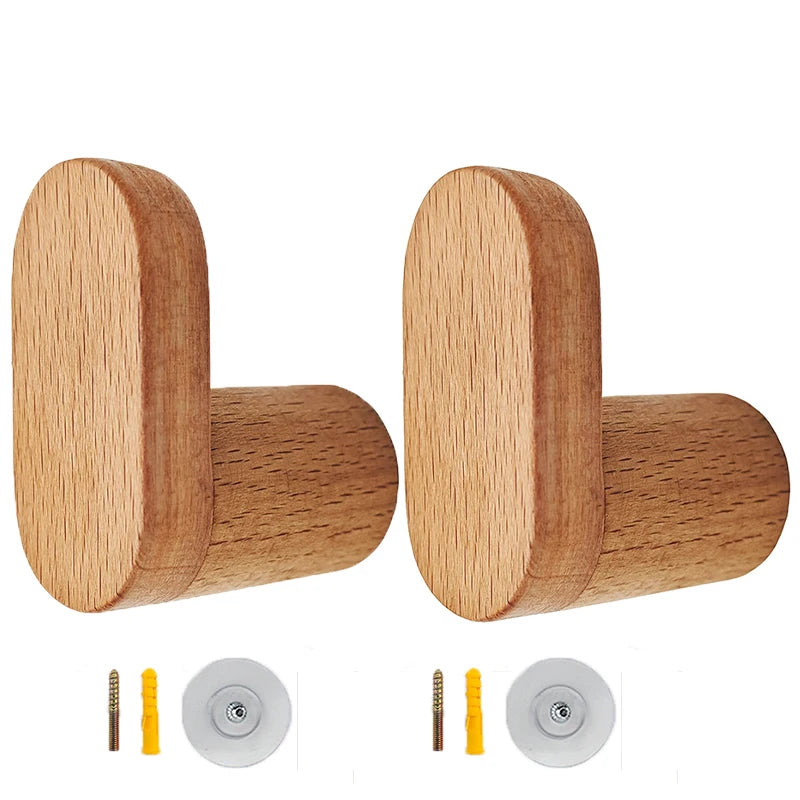Nordic Wood Clothes Hanger Wall Mounted Coat Hook