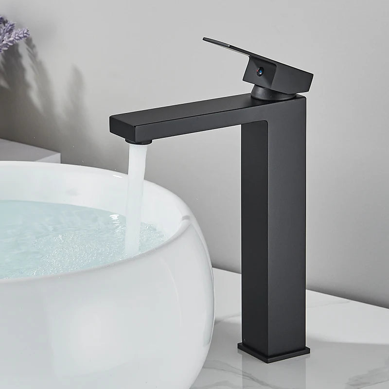 Stainless Steel Bathroom Faucet Deck Mount Basin Sink