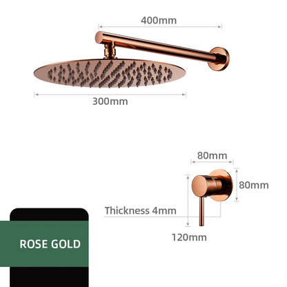 Bathroom Faucet Rose Gold Shower Wall Mounted 8/10/12