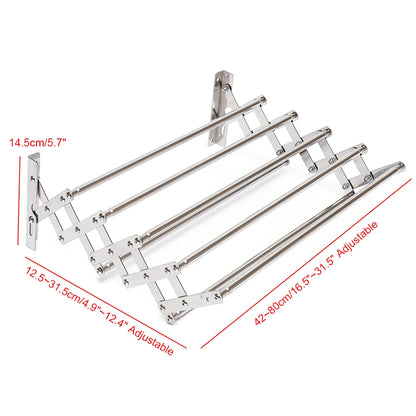 Stainless Steel Wall Mounted Laundry Drying Rack Length