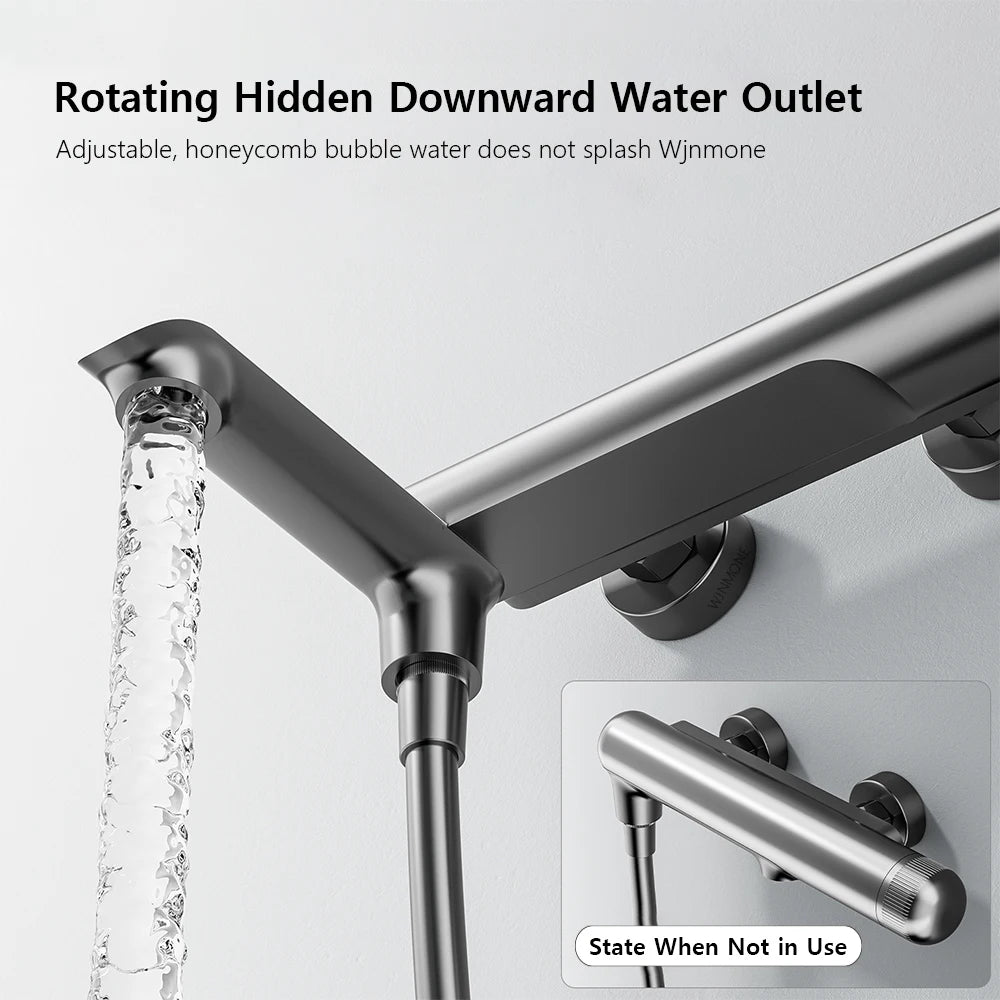 Solid Brass Bathroom Shower Faucet Luxury Bathtub Mixer