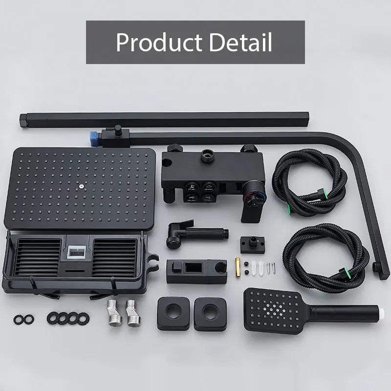 Ulgksd Thermostatic Shower Faucet Full Bathroom Rainfall Mixer