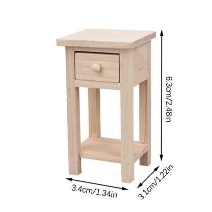 Dollhouse Miniature Retro Wood Cabinet Cupboard Sink Cabinet