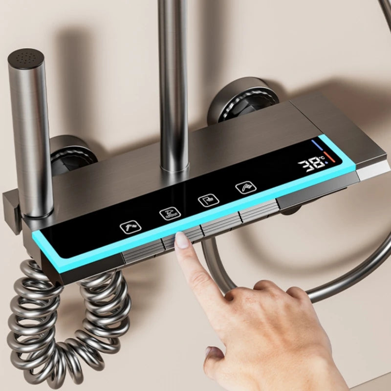 High-End Functions Bathroom Shower Faucet Digital Temperature