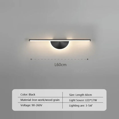 Modern Led Wall Lamp Bathroom Mirror Line Sconce