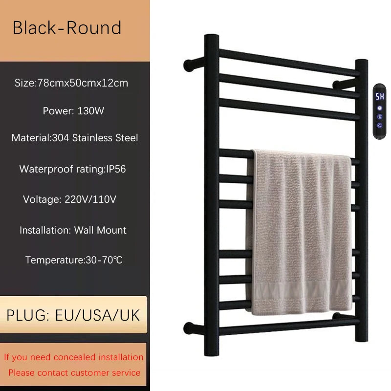 Oxg Towel Warmer Built-In Timer Wall Mounted Electric