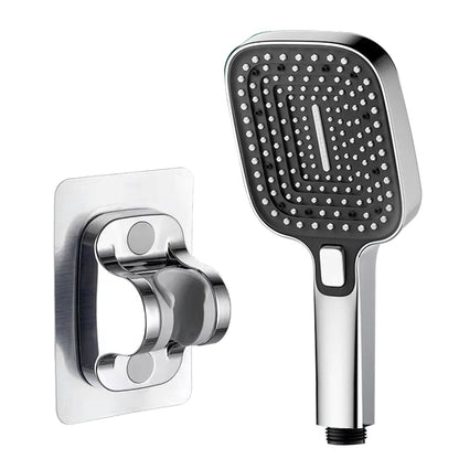 Square 3-Mode Pressurized Shower Head Large Panel Bathroom