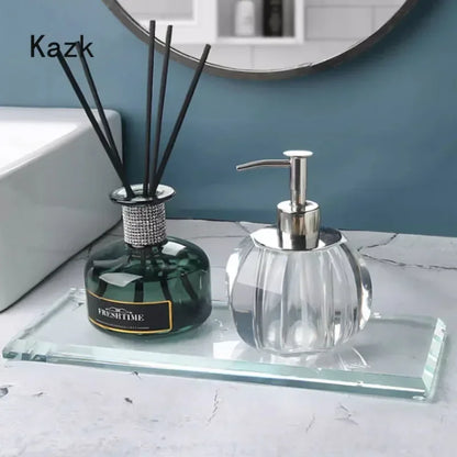 Light Luxury Crystal Bathroom Crystal Transparent Soap Dispenser