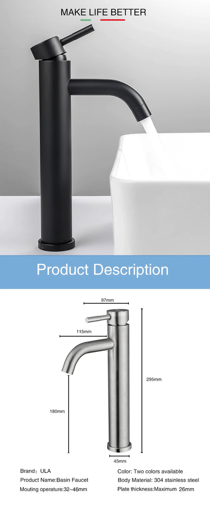 Ula G1/2 Basin Faucet Waterfall Bathroom Sink Faucet