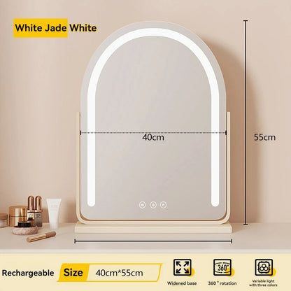 Large Arch-Shaped Makeup Mirror Led Light Desktop Vanity