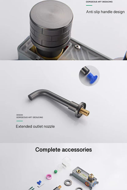 Aitana Luxury Brass Brushed Nickel Bathroom Faucet Simple