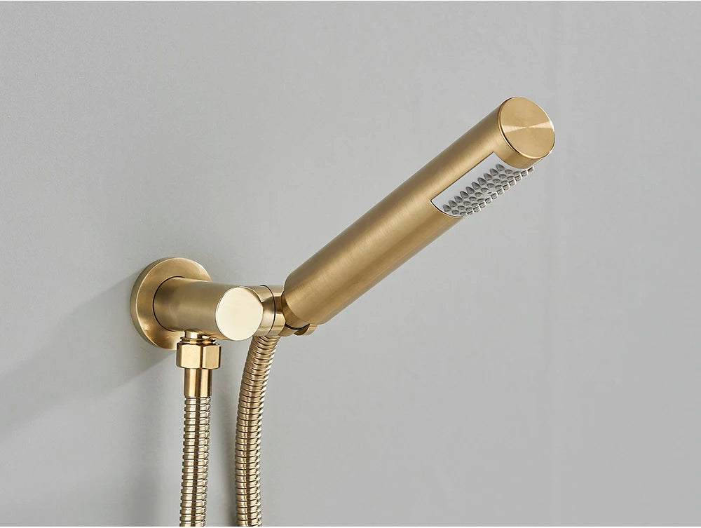 Poiqihy Golden Handshower Head 150cm Stainless Steel Shower