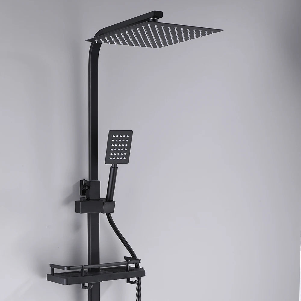 Matte Black Shower Faucet Rainfall High Quality All