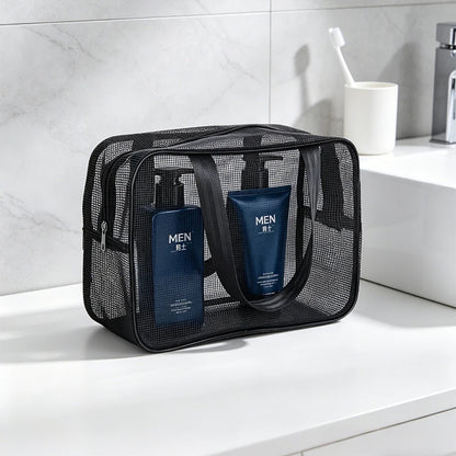 Mesh Shower Caddy Tote Bag Organizer Case Cosmetic