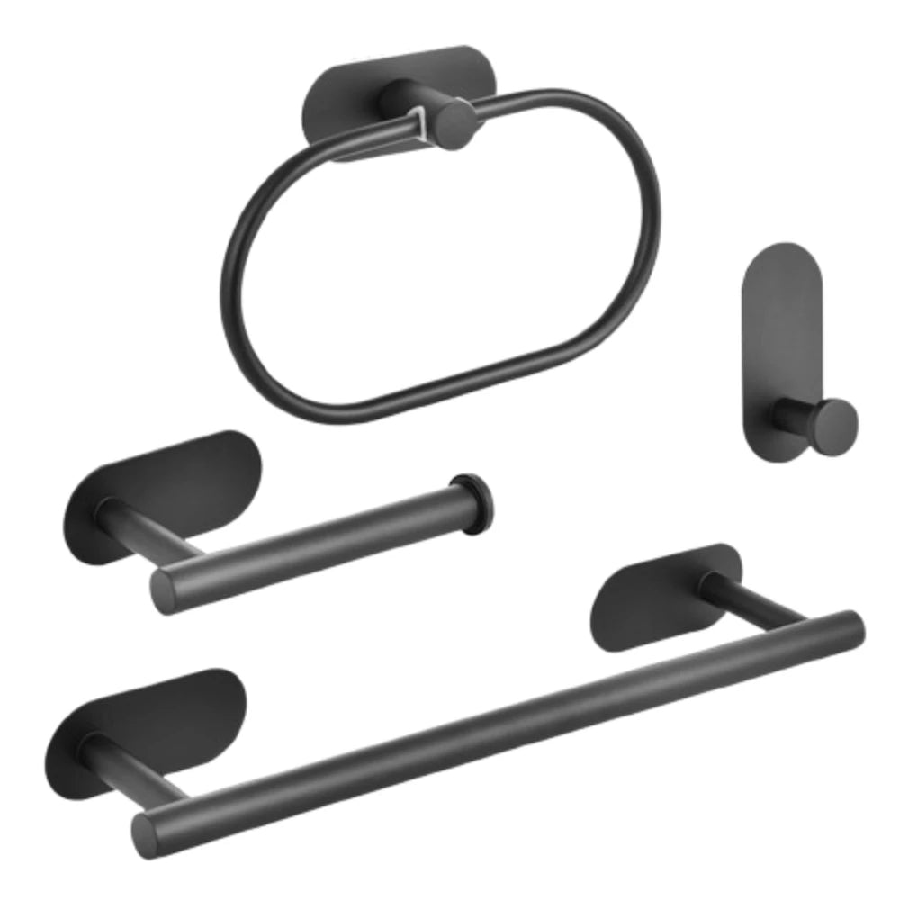 4/5pcs Stainless Steel Bathroom Hardware Anticorrosion Wall Mount