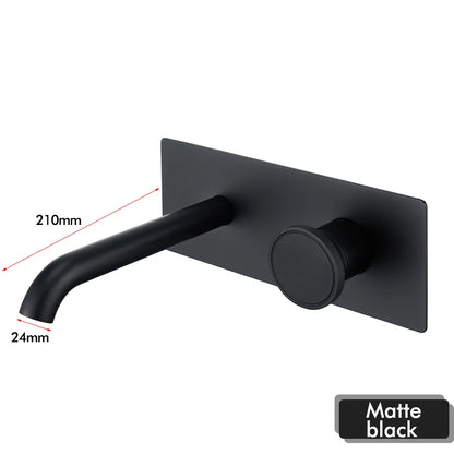 Brushed Gold Basin Faucet Recessed Control Switch Tap