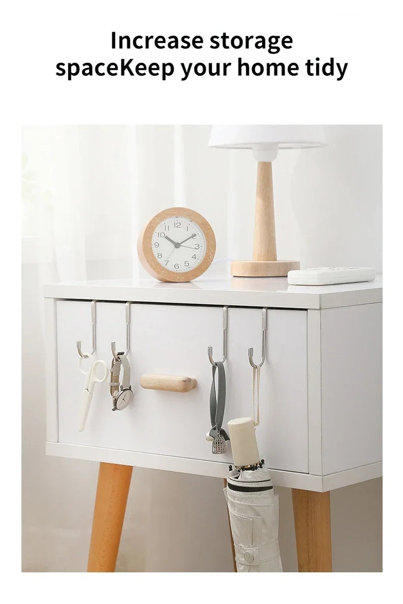 Stainless Steel Hook Double S-Shape Hook Punching Bathroom