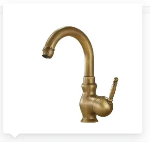 Antique Carved Bathroom Faucet Basin Faucets Brass &