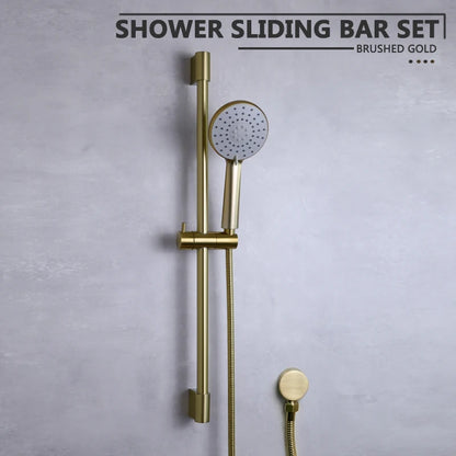 Slide Bar Hand Shower Brushed Matt Gold Functions