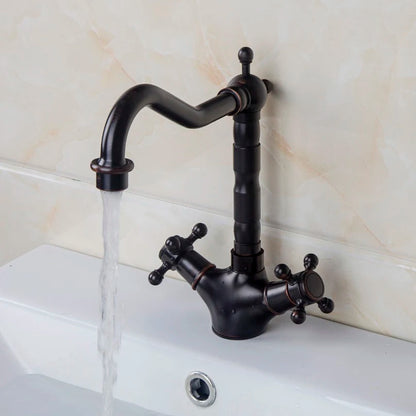 Kemaidi Golden Bathroom Basin Sink Faucet 360 Swivel