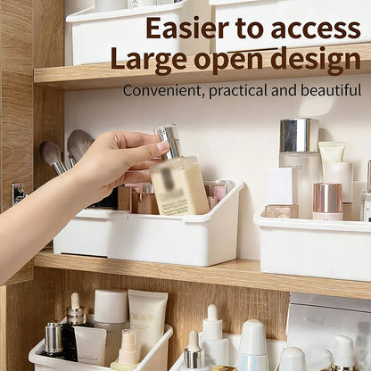 1/2/4pcs Mirror Cabinet Expandable Cosmetic Storage Box
