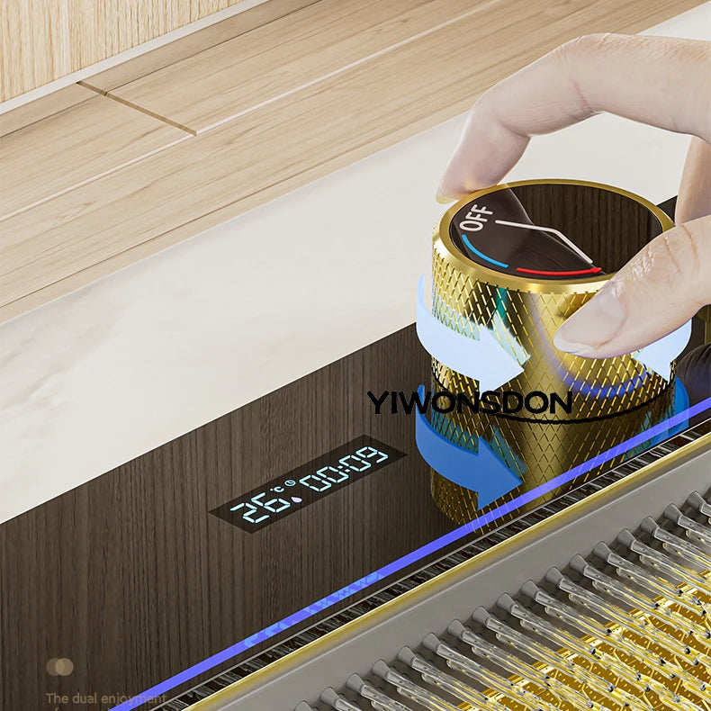 Nano Black Sink Large Slot Integrated Digital Display