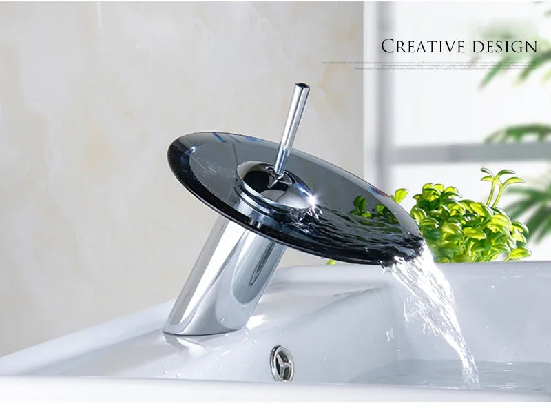 Bathroom Faucets Wash Basin Sink Taps Colorful Glass