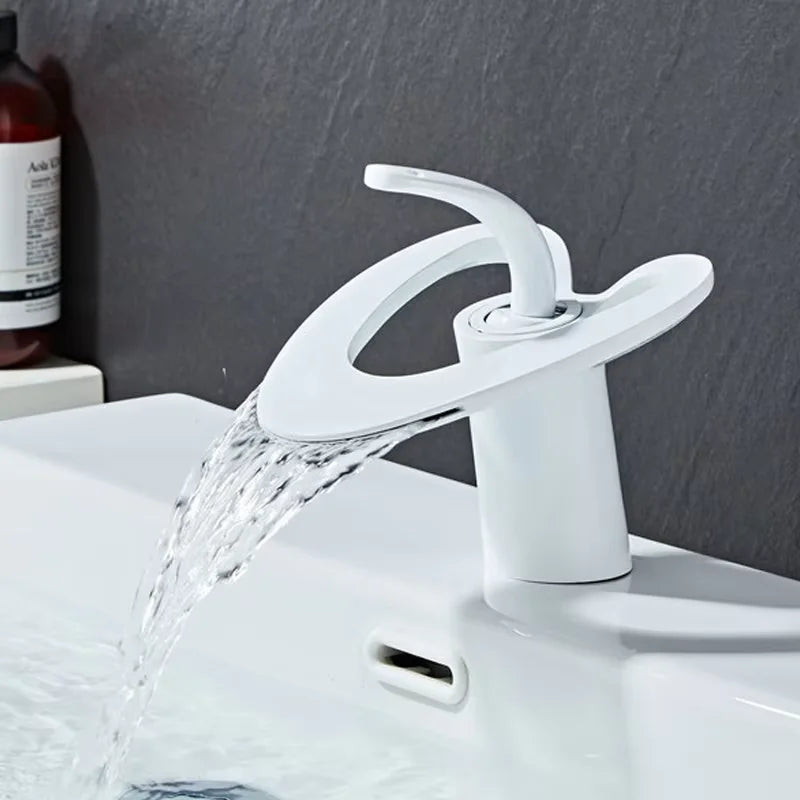 Waterfall Creative Bathroom Basin Faucet Sink Faucet Deck