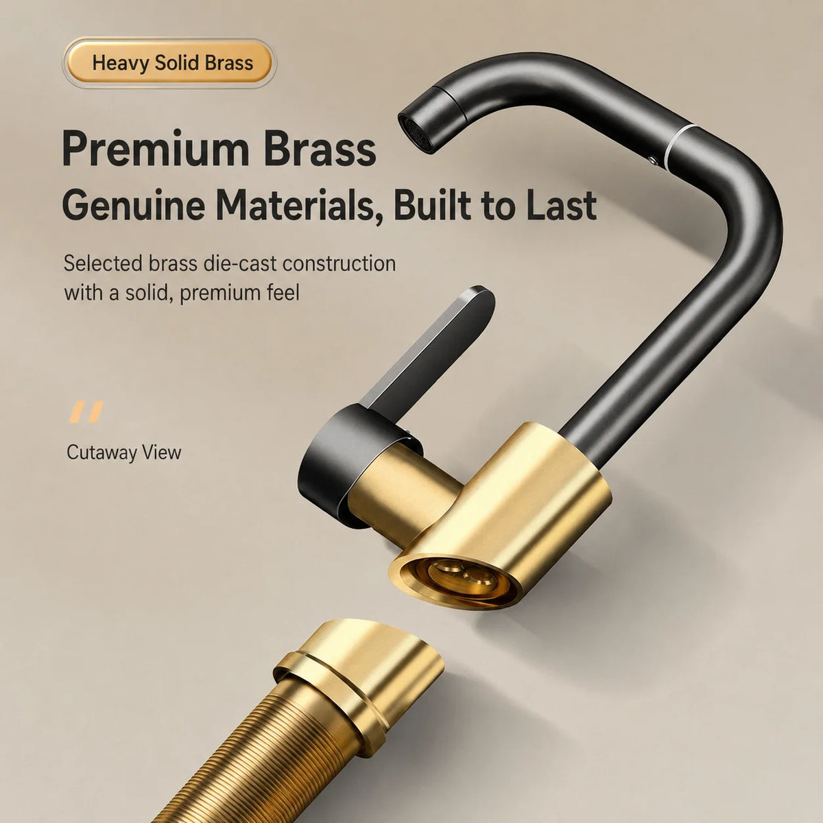 Brass Basin Faucet Gunmetal Gray Bathroom Faucet Cold