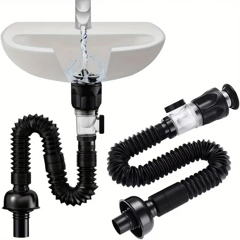 Black Bounce Drain Universal Horizontal/Vertical Drain Pipe Wash