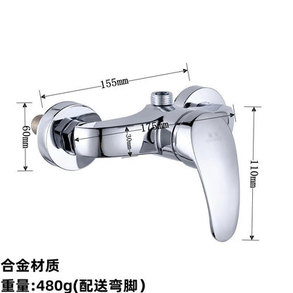 Brass Shower Faucet Mixer Valve Shower Head Hidden