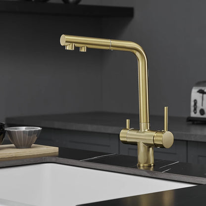 Copper Alloy Way Pull Out Filter Faucet Chrome