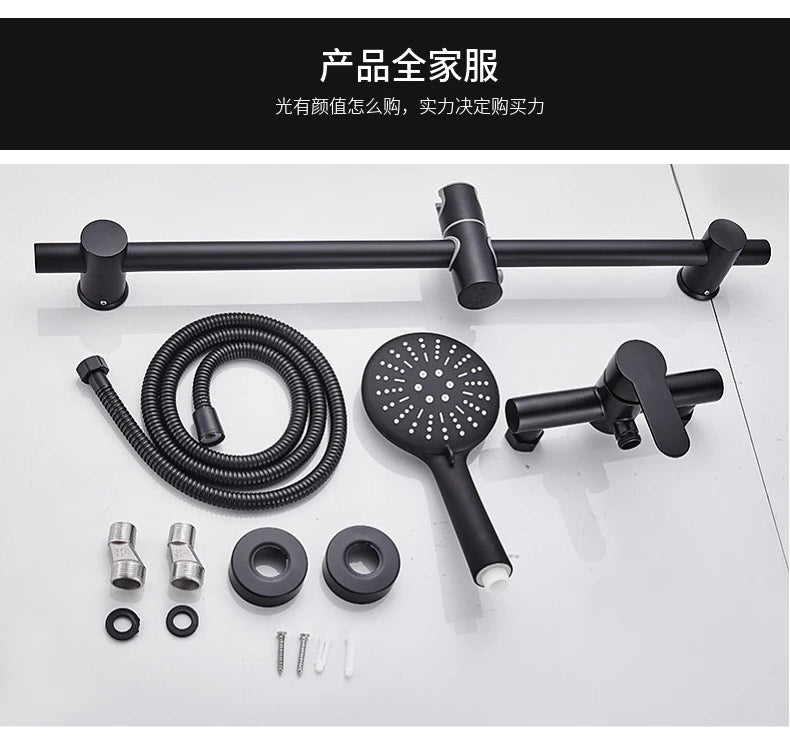 Shower System Faucet 304 Stainless Steel Wall Mount