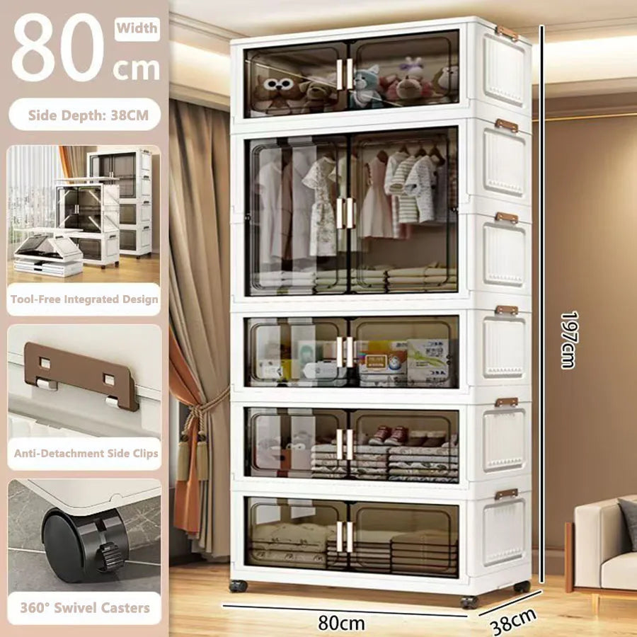 Multi-Functional Folding Storage Cabinet Doors Office Bathroom