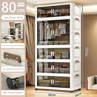 Multi-Functional Folding Storage Cabinet Doors Office Bathroom
