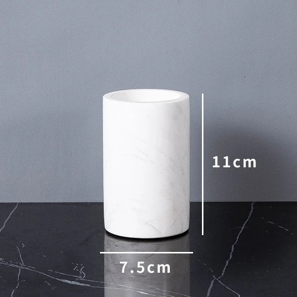 Volakos White Natural Marble Bathroom Minimalism Soap Dispenser