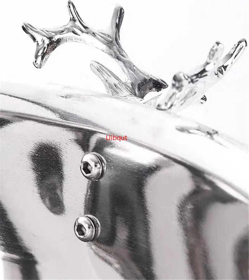 304 Stainless Steel Deer Head Ear Rose Gold