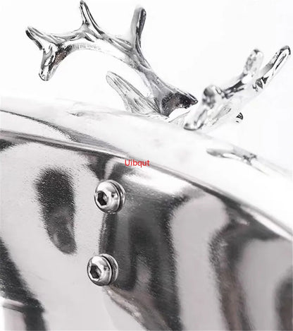 304 Stainless Steel Deer Head Ear Rose Gold