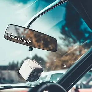 1pc Hello Beautiful Car Rearview Mirror Vinyl Decals