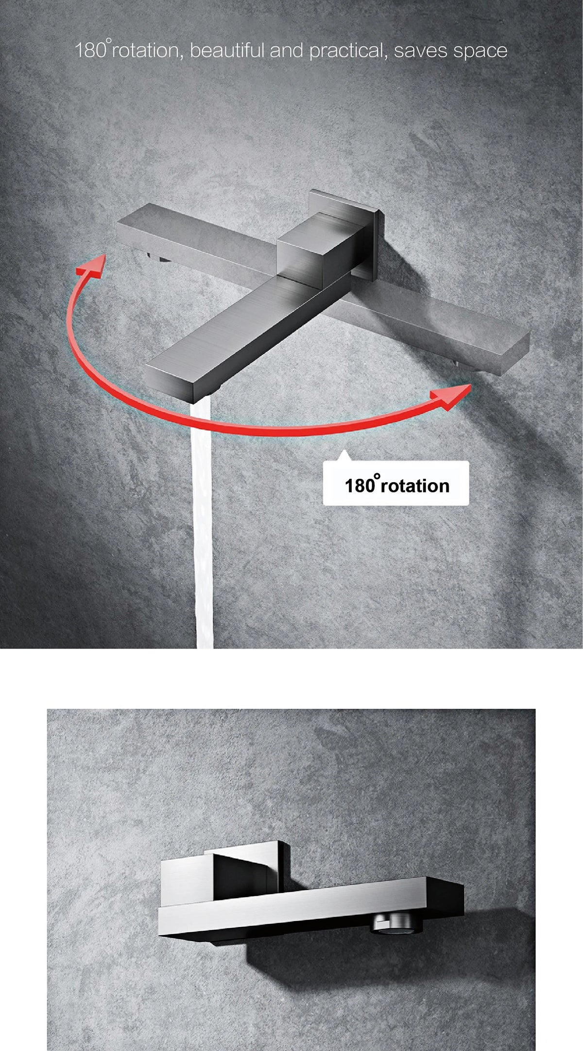 Gun Gray Brass Ceiling Constant Temperature Shower System